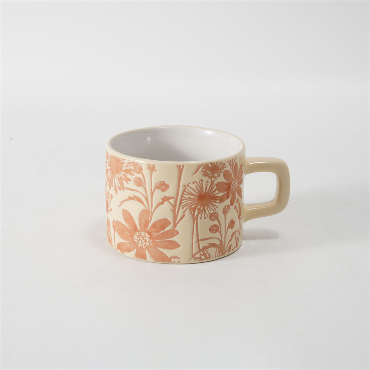 Hancai Colour glaze mug with silk screen