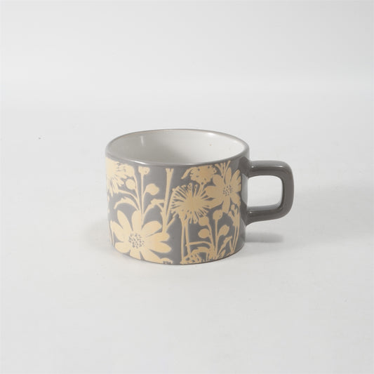 Hancai Colour glaze mug with silk screen