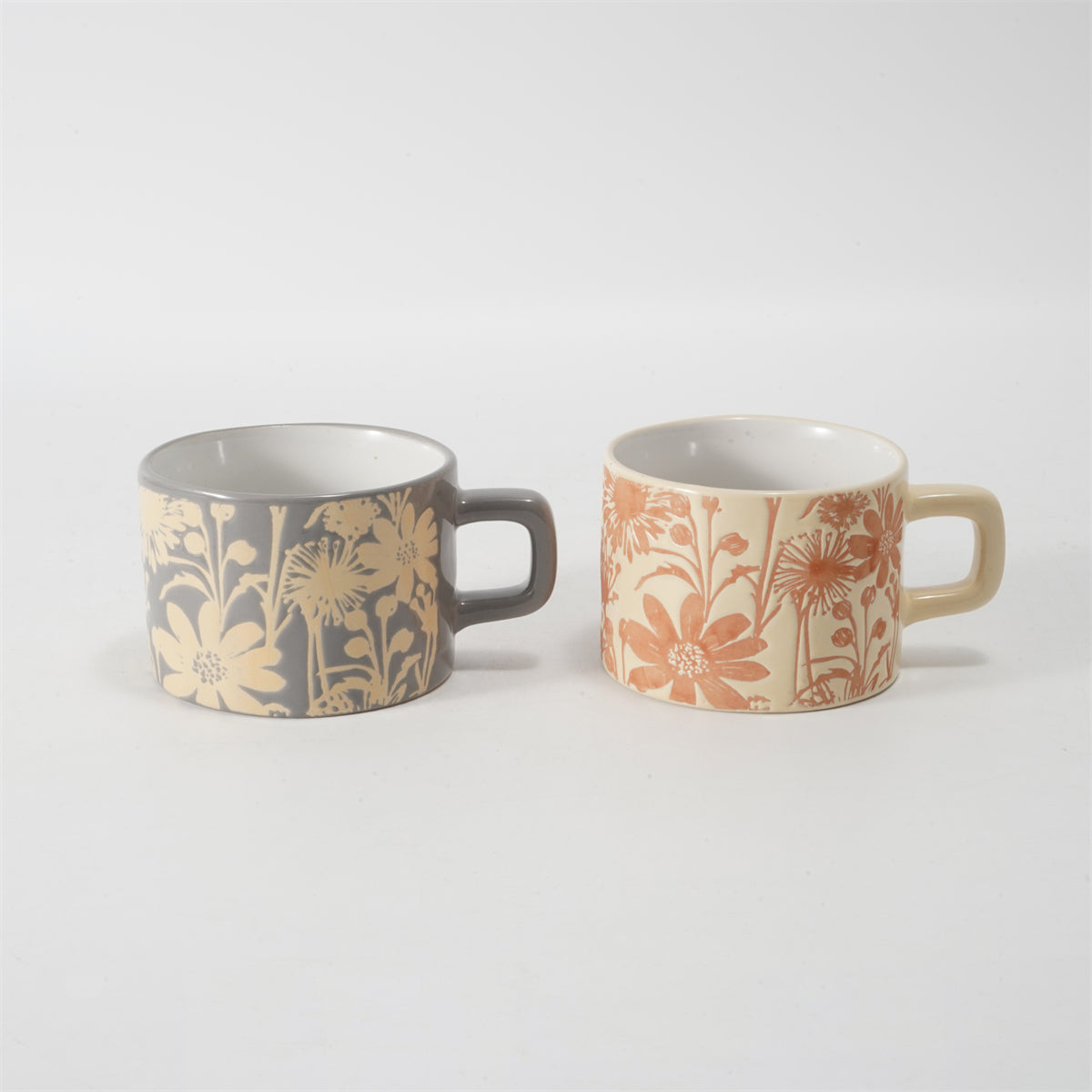 Hancai Colour glaze mug with silk screen