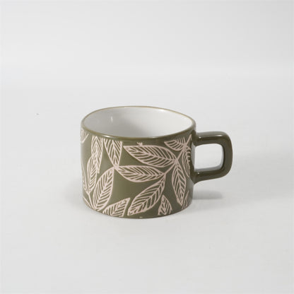 Hancai Colour glaze mug with silk screen
