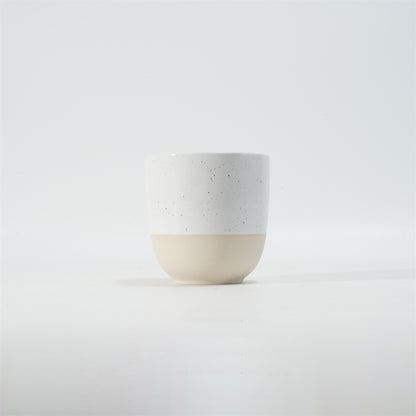 Hancai Unglazed foot Colour Glaze Handleless Mug with Speckle