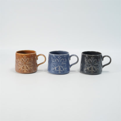 Hancai Embossed Reactive Glaze Mug