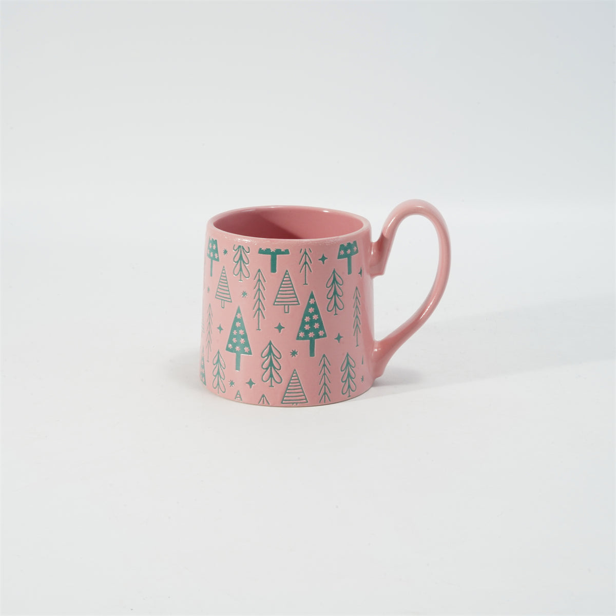 Hancai Colour glzae mug with silk screen