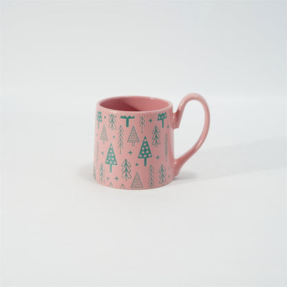 Hancai Colour glzae mug with silk screen