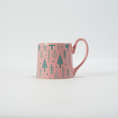 Hancai Colour glzae mug with silk screen