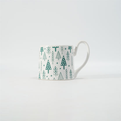 Hancai Colour glzae mug with silk screen