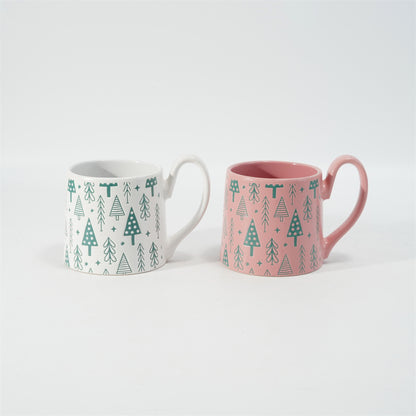 Hancai Colour glzae mug with silk screen