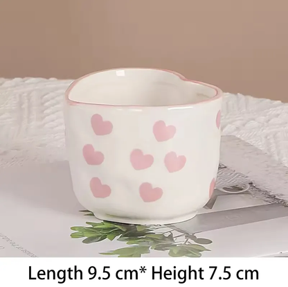 Minimalist Heart Shape Morandi Style Empty Ceramic Candle Cup Custom Logo Luxury Ceramic Candle Jars