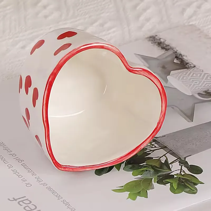 Minimalist Heart Shape Morandi Style Empty Ceramic Candle Cup Custom Logo Luxury Ceramic Candle Jars