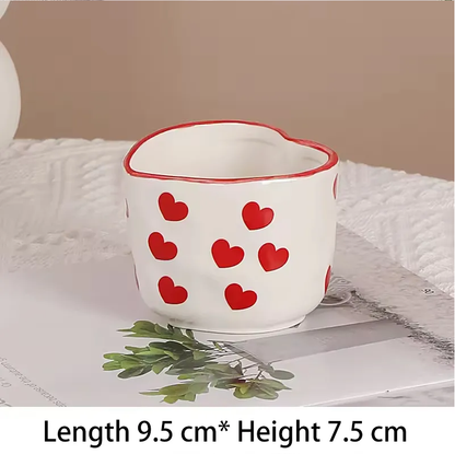 Minimalist Heart Shape Morandi Style Empty Ceramic Candle Cup Custom Logo Luxury Ceramic Candle Jars