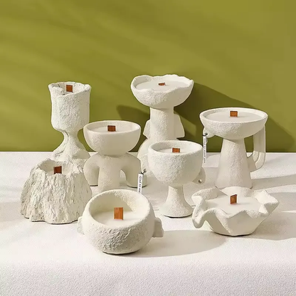 Unique Handmade Ceramic Scented Candle Jars Artistic Home Decor Large Candle Jar