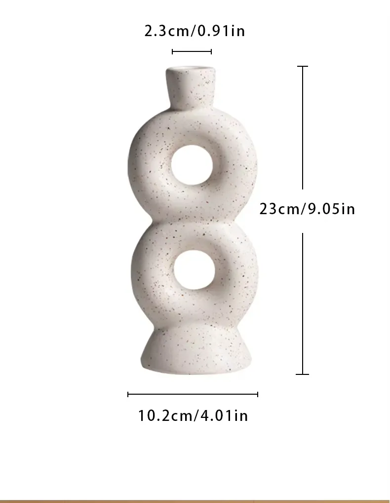 Nordic Creative Matte Ceramic Candlestick Holder Unique Modern Handmade Home Decor Candle Stand Candle Jars